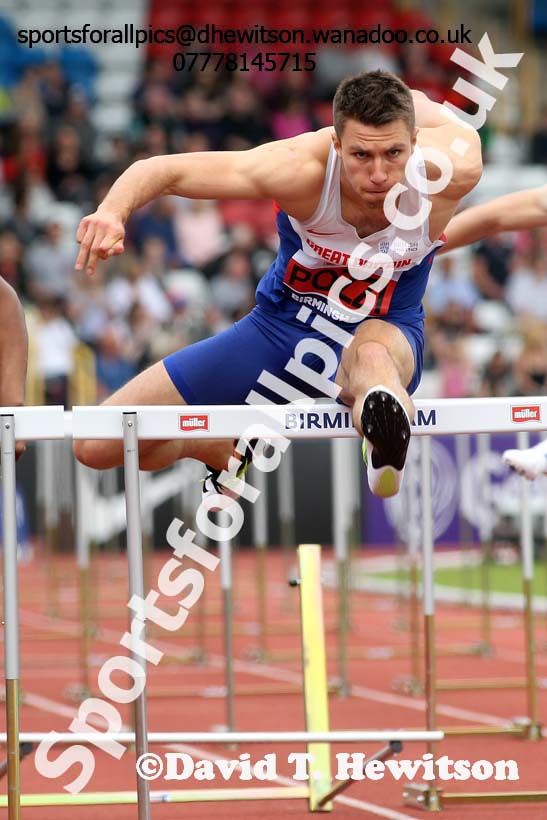 Mens 110 metres hurdles, British Championships, Birmingham. Photo: David T. Hewitson/Sports for All Pics